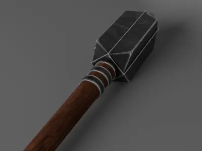 Medieval war mace low poly Low-poly 3D model