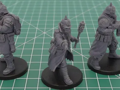 Panzer Gothic Krieg Command Squad 3D Print Miniatures 3D print model