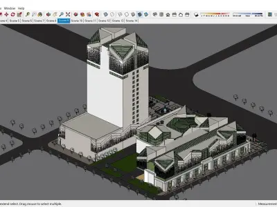 Sketchup Commercial Complex 160 3D model