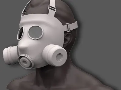 14 Gas Mask Base Mesh Pack 3D model