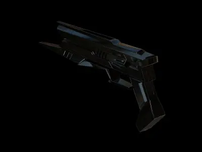 Sci-fi Futuristic blaster GUN  Free 3D model