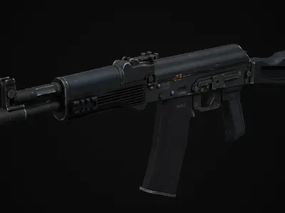 Ak-102 Assault Rifle - Low Poly Game Ready Low-poly 3D model