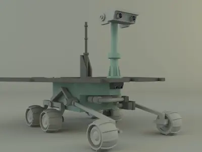 Planetary exploration vehicle 3D model