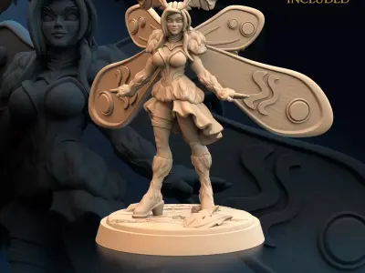  Twilight Matriarch - Moth Fairy Queen B 3D print model