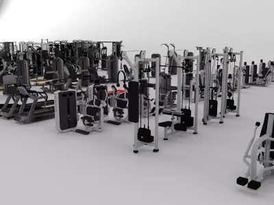 MATRIX Gym Equipment Pack - 214 3D Models FBX OBJ C4D 3D model