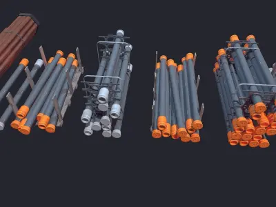 Storage Pipe Low-poly 3D model