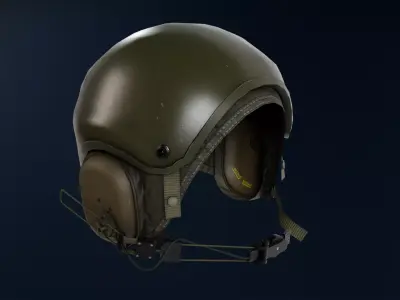 CI9-89-EVO - Combat Vehicle Italy Crewman Helmet low-poly Low-poly 3D model