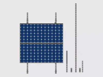 Solar Panel Stand L2 3D model