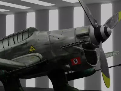 The stuka- Junkers Ju87- Germen WWII fighter airplane  Free low-poly 3D model