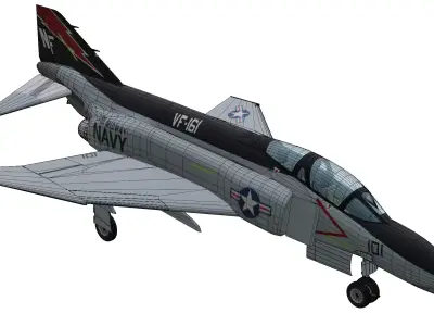 McDonnell Douglas F-4E Phantom II Low-poly 3D model