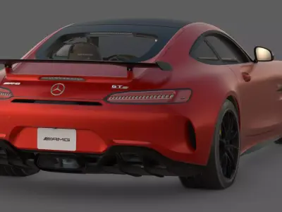 2017 Mercedes-Benz AMG GT R 3D Model  Red Hell Beast  3D model