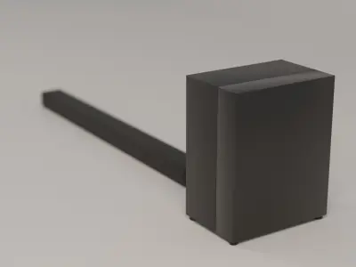 Soundbar with Subwoofer  Free 3D model