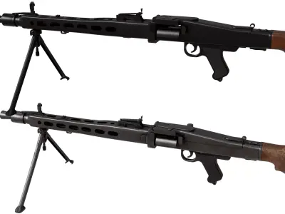 MG3 Machine Gun Low-poly 3D model