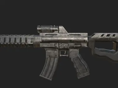 realistic M4A1 model gun black 3D model