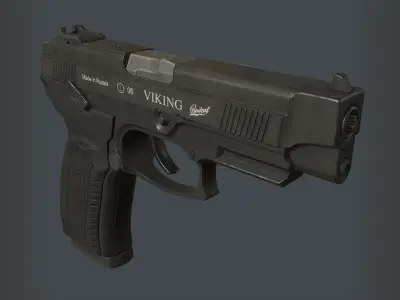 MP446 Viking Low-poly 3D model