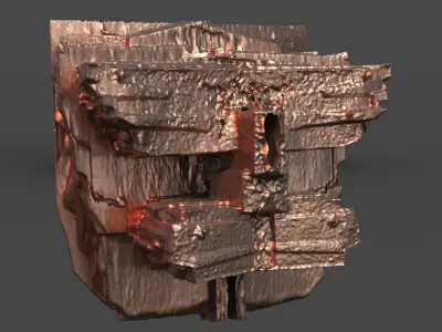 Ancient Mayan carving Wall Art 1 3D model