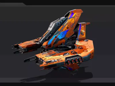 DRAKX - ALIEN Dreadnought DK2 Low-poly 3D model