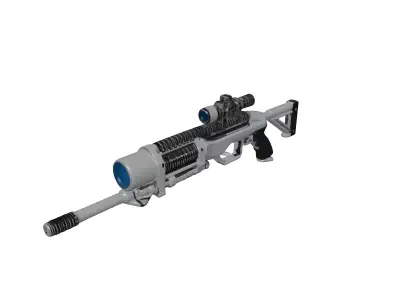 Futuristic Harpoon Gun Model 3D model
