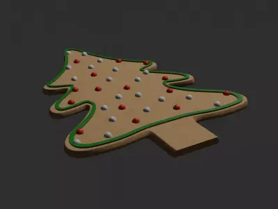 Gingerbread christmas tr 3D model