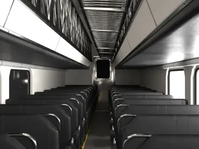 Metra Chicago train 3D model