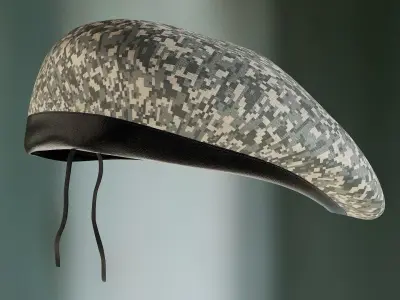 Military -Cap  Hat Beret  Low-poly 3D model
