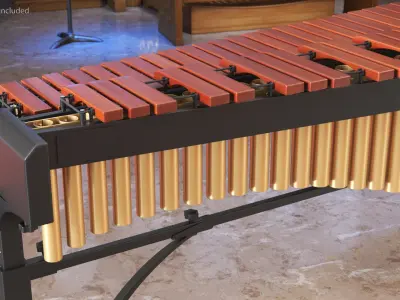 Marimba Concert Instrument 3D model