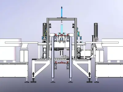Automatic Compressor Rubber Foot Mounting Equipment 3D model