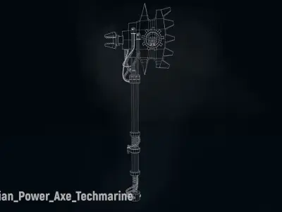 AC Omnissian Power Axe Techmarine Low-poly 3D model
