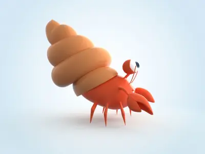 Cancer Hermit 3D model