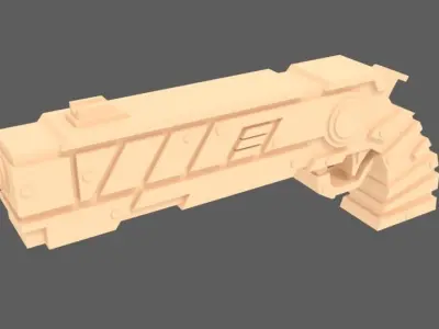 Scifi Gun GR02 3D Model Low-poly 3D model