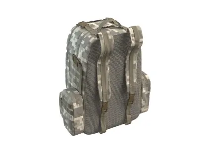 Military Backpack Yellow 3D model