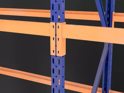  Warehouse Rack Storage 02 Low-poly 3D model