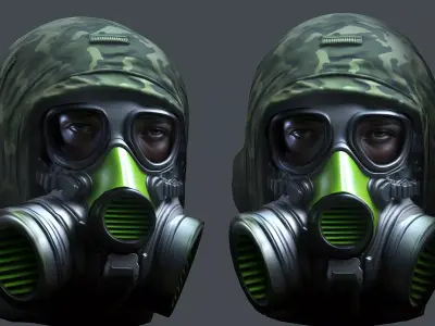 Helmet 3d model military combat Military Low-poly Low-poly 3D model 9