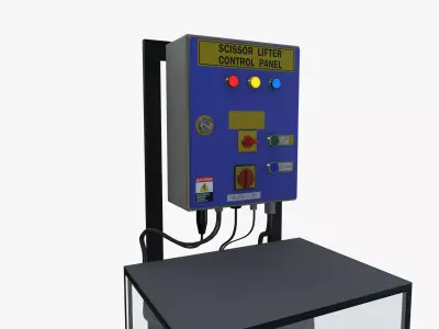 Scissor lifter control panel Low-poly 3D model