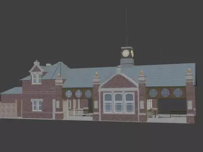 Victorian old ticket house 3D model