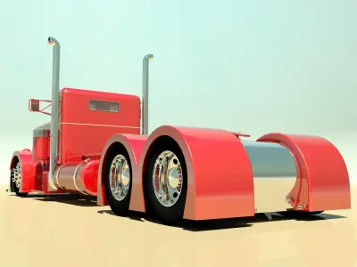 Hot Rod Semi Truck 3D model