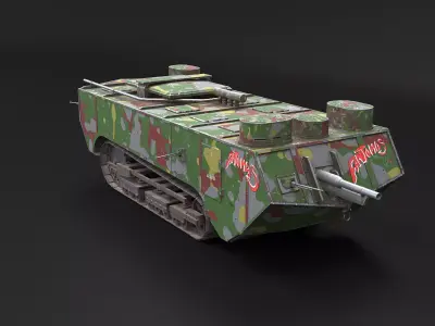 Saint-Chamond Fantomas Tank 3D model
