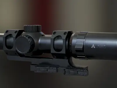 Primary Arms 8x24 RifleScope Low-poly 3D model