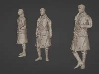 German-pilot-WWI 3D model