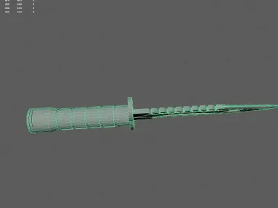 Military knife Low-poly 3D model purchase