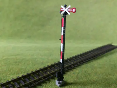 Railway Semaphore single arm static invalidated 1-87 resin 3D print model