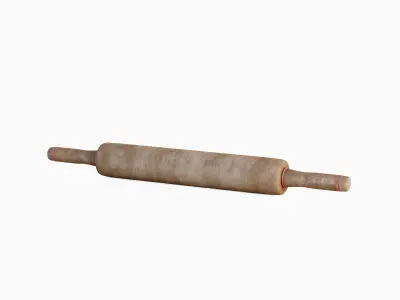 Wooden Rolling Pin 04 Low-poly 3D model