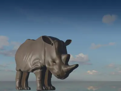 Rhinoceros rhino 3D model