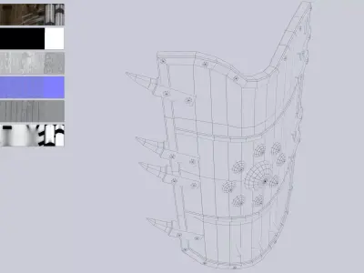 Orc shield Low-poly 3D model