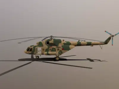 Mi 17 helicopter model Low-poly 3D model