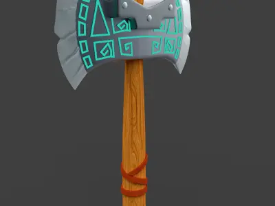 AXE Stylized Weapons Low-poly 3D model