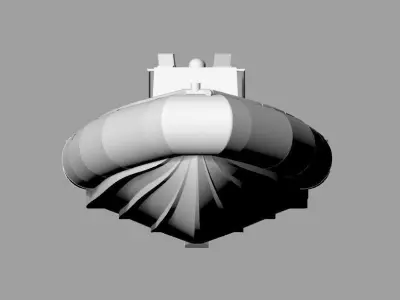 RHIB - Rigid Hull Inflatable Boat-  23 foot - Standard Navy 3D print model