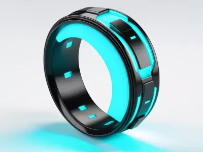 Futuristic Teleportation Bracelet 3D Model 3D model