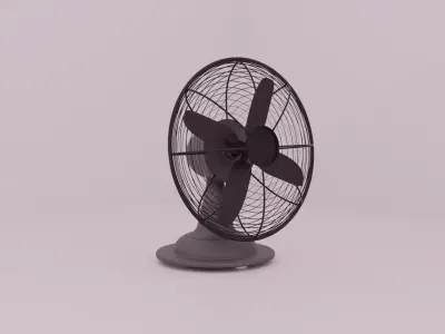 Table Fan  Free low-poly 3D model