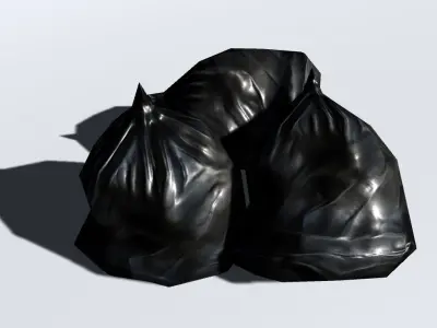 Garbage Bag Low-poly 3D model purchase